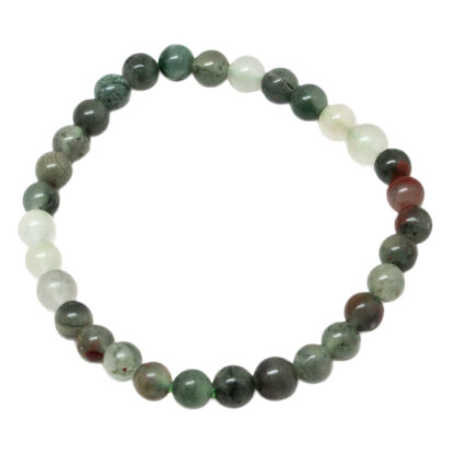 African Bloodstone Bead Bracelet (6mm) - Image 2