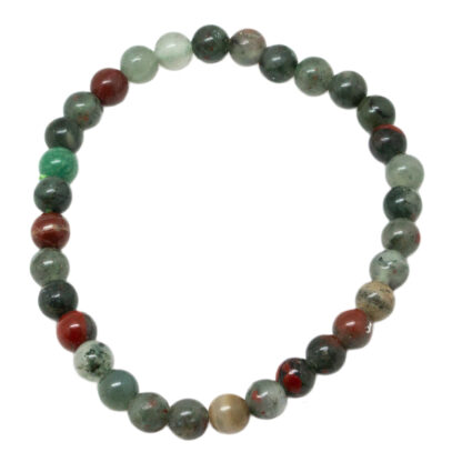 African Bloodstone Bead Bracelet (6mm) - Image 3