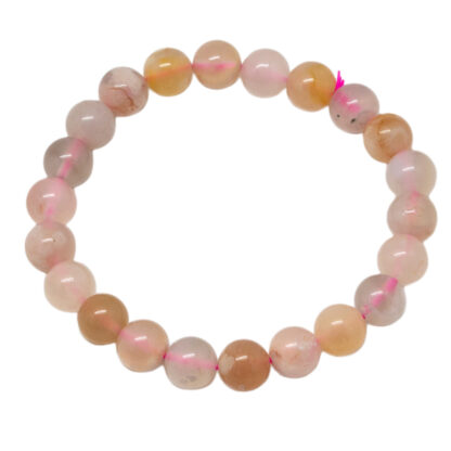 Flower Agate Bead Bracelet (8mm) - Image 3