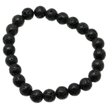 Lava Stone Bead Bracelet (8mm) - Image 3