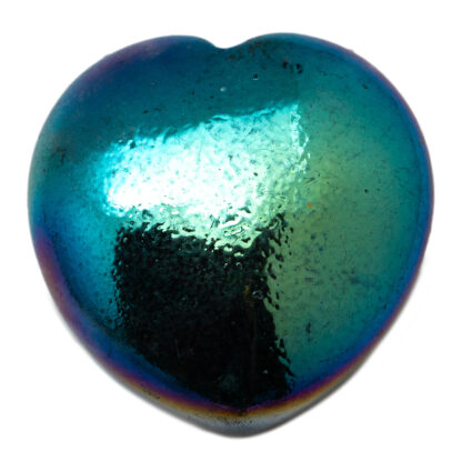 Mystery Aura Coated Crystal Heart (25-30mm)