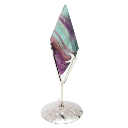 Rainbow Fluorite Polished Slice on stand - Image 2